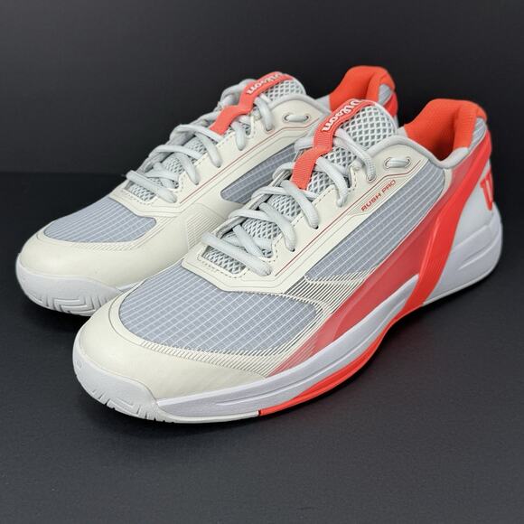 Wilson Rush Pro 5 SAMPLE Men’s Tennis Shoes Size 10 White/Orange 145464 New main image 4